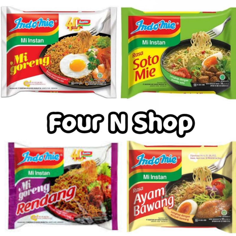 

Mie Indomie /goreng/Ayam bawang/rendang/soto