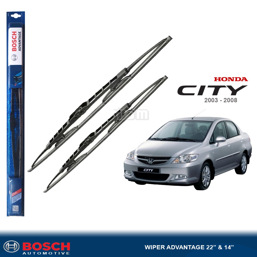 Bosch Advantage / Karet Wiper Mobil Honda CIty 2003-2008 22&quot; dan 14&quot; (Sepasang) / Wiper City