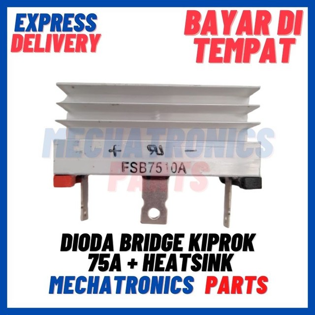 [PAS-9696] DIODA BRIDGE KIPROK 75A + HEATSINK