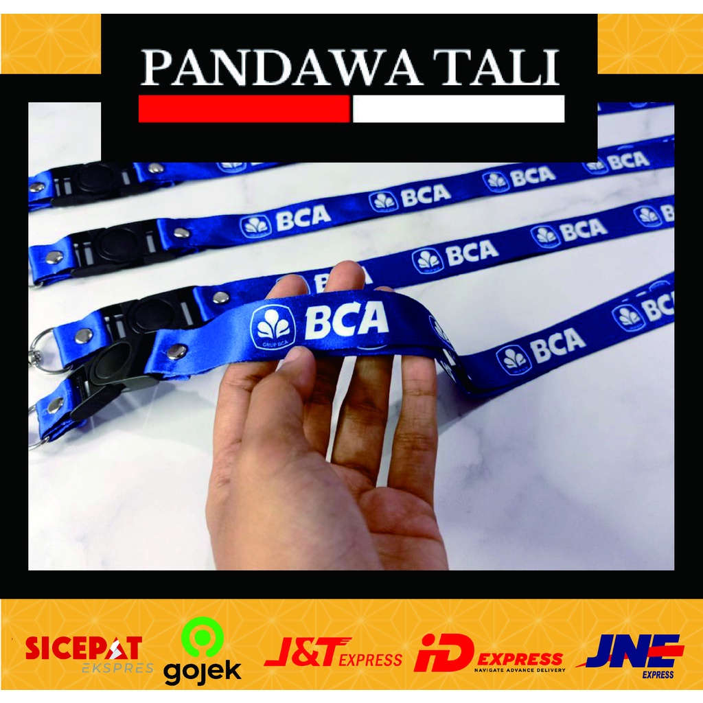 Lanyard Bank BCA Biru / Lanyard Printing Custom