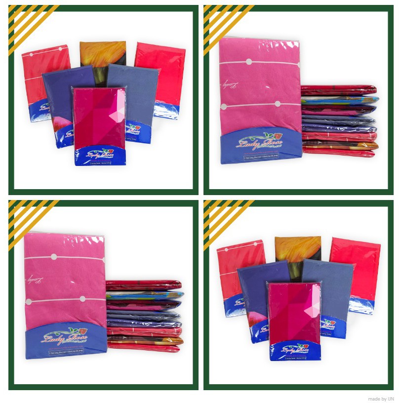 Sarung Bantal Dan Guling Tidur Set LADY ROSE Motif Minimalis Karakter Grosir Murah