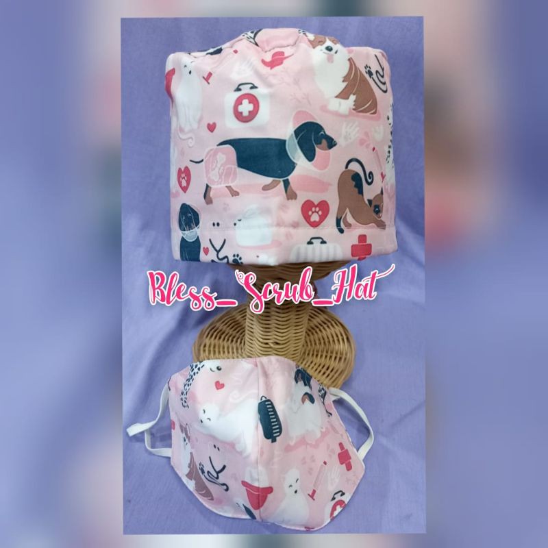 Topi Bedah / Nurse Cap/ Sugical cap/ Masker Motif/