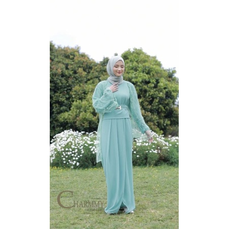 70720 Gamis Baby Doll Fairytale Wardah Belt H Cardi Pearl