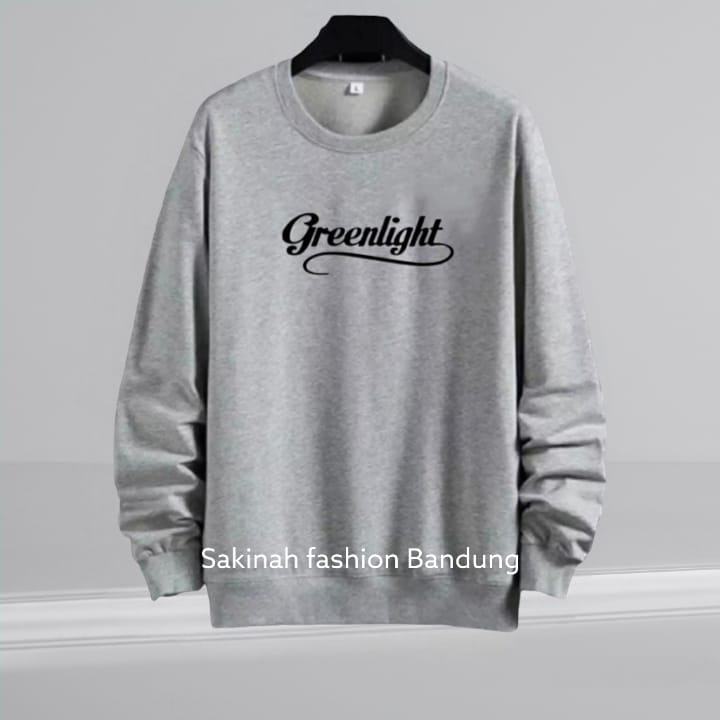 CREWNECK GREENLIGHT PRIA - WANITA  TERBARU / KOREAN STYLE BAHAN FLEECE KATUN LEMBUT DAN TEBAL