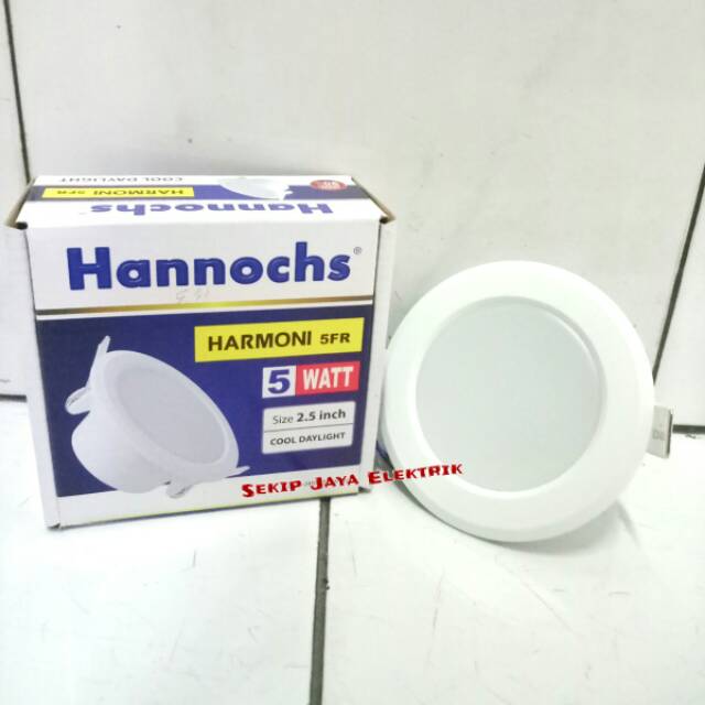 Lampu Ceiling Led Tanam Plafon Hannochs Harmoni 5 Watt Terang
