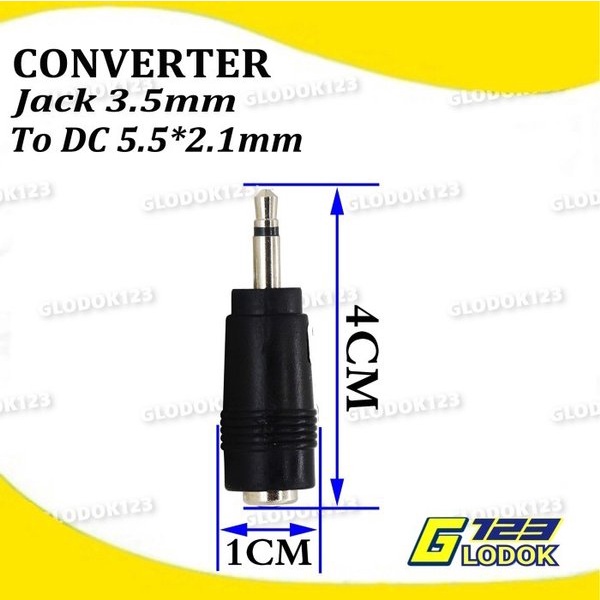 Jack Converter DC 2.1x5.5mm To Mono 3.5mm Konverter Soket Power Supply