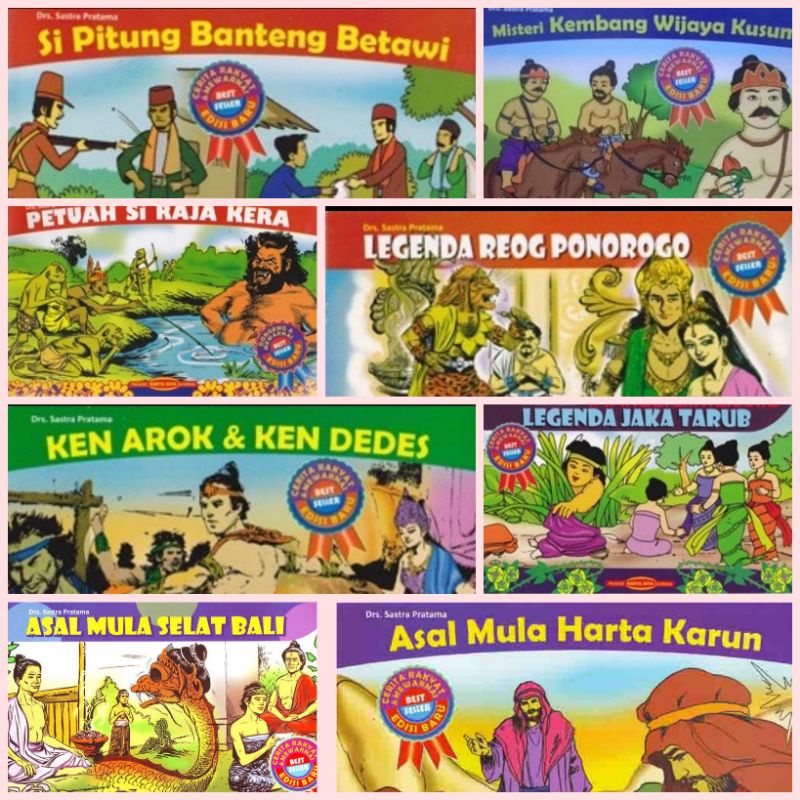 Buku Cerita Anak Mini Magical Nusantara dan Luar / Buku Dongen Cerita Rakyat Nusantara dan Luar Mini