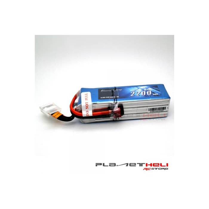 Gens ace 2200mAh 22.2V 45C 6S1P Lipo Battery Pack with T-Plug