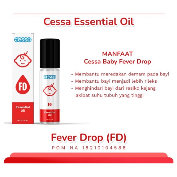 Cessa Essential Oil - Fever Drop | Penurun Demam Bayi / Anak
