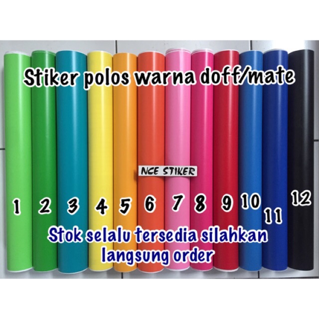 Stiker Skotlet Polos Warna Matt Doff Shopee Indonesia
