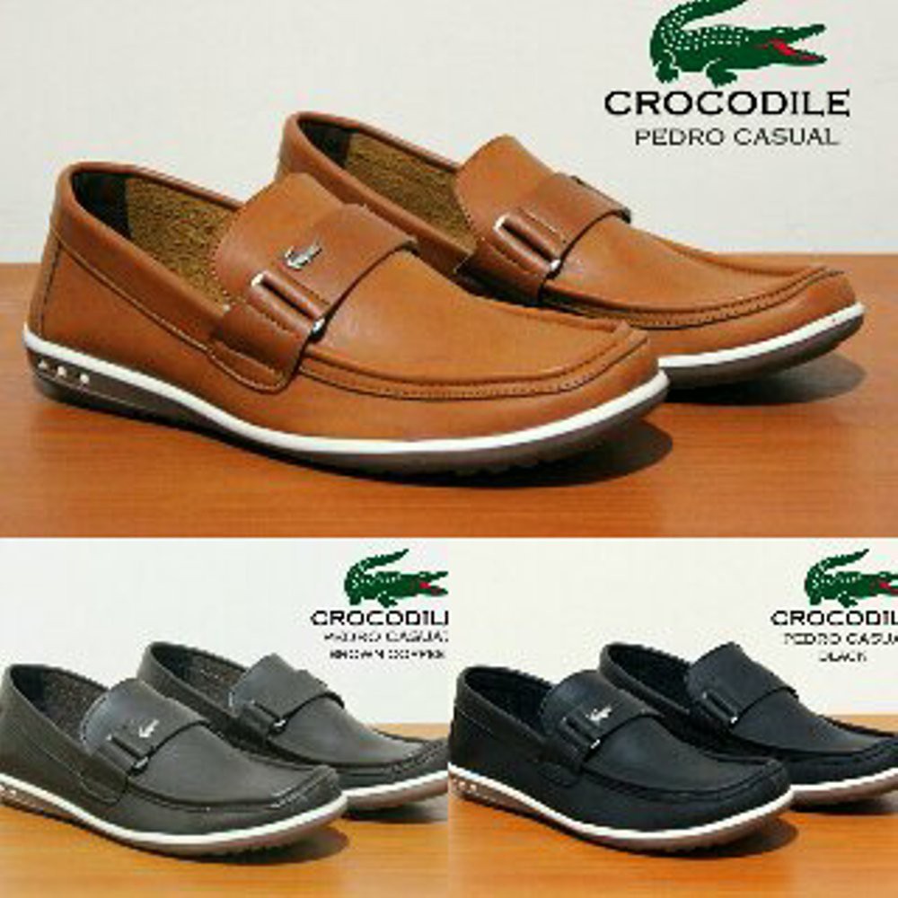 SEPATU SLOP KULIT CASUAL CROCODILE SEPATU PRIA SEPATU OUTDOOR