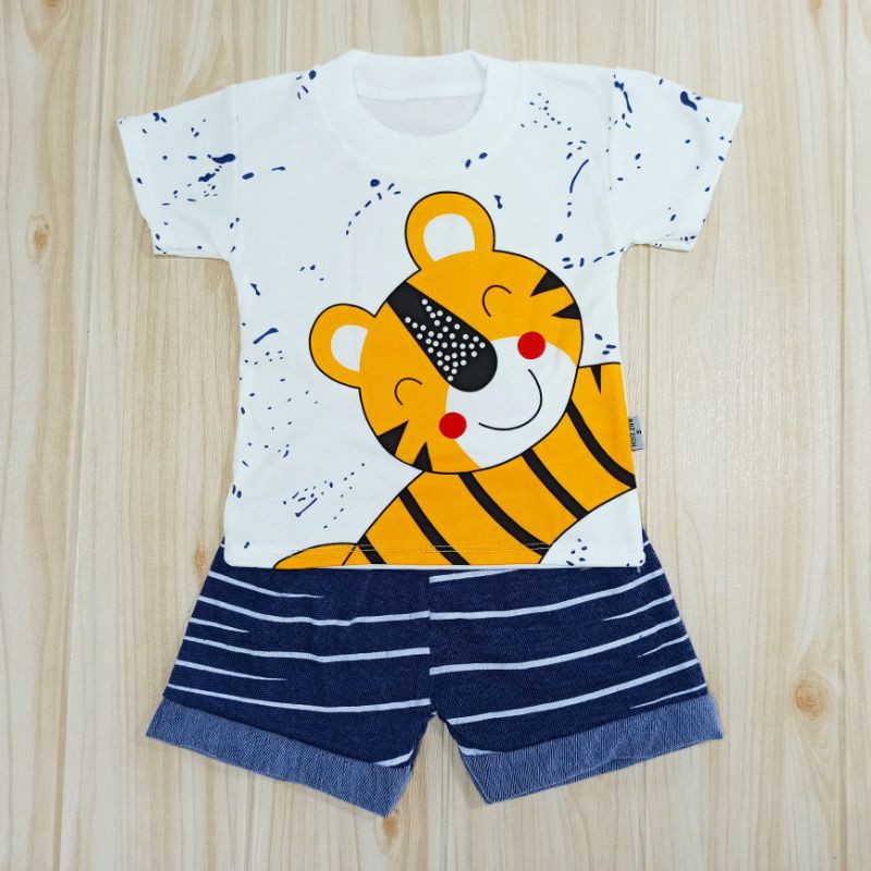 [Ss-8035] Baju Bayi Casual 0-1tahun, Ecer Setelan Anak Kasual, Gambar Lucu