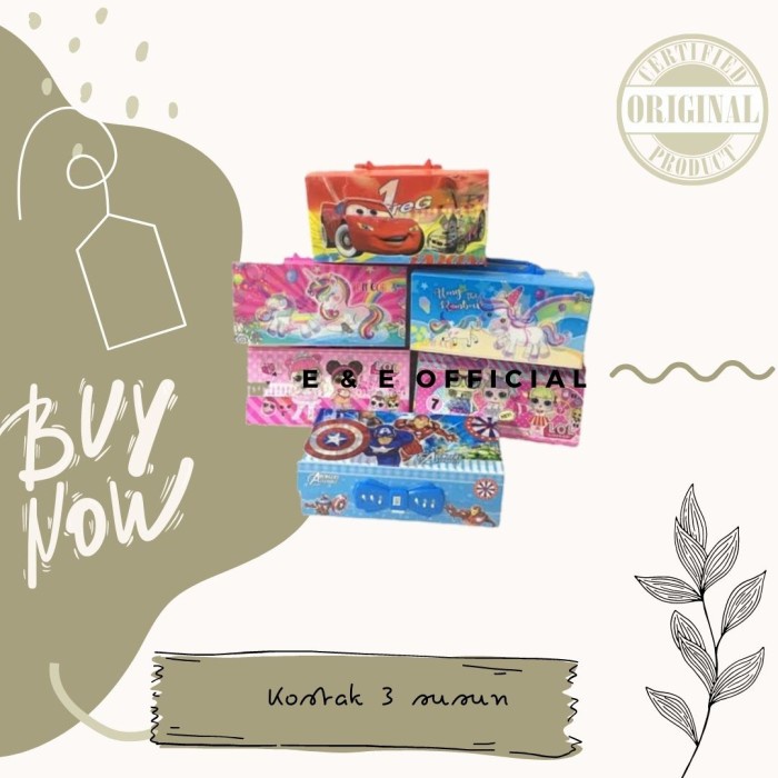 

Limited Kostak Pensil Karakter / Tempat Pensil Karakter / Kostak 3 Susun Lucu Berkualitas