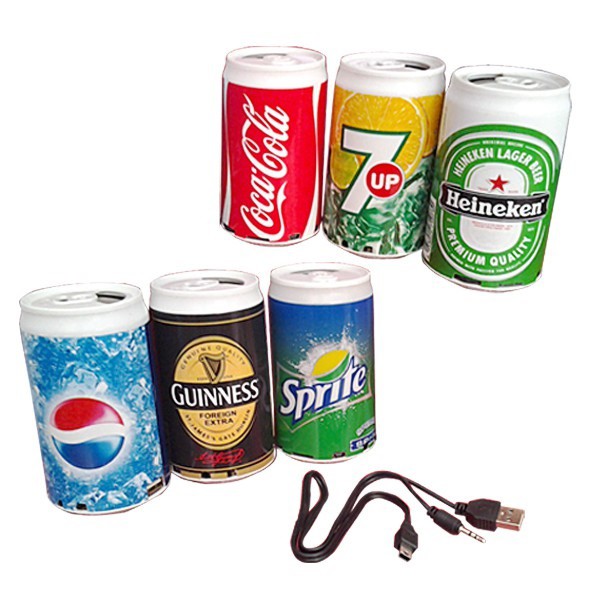 Speaker Kaleng Minuman | MP3 FM Radio USB SD Card