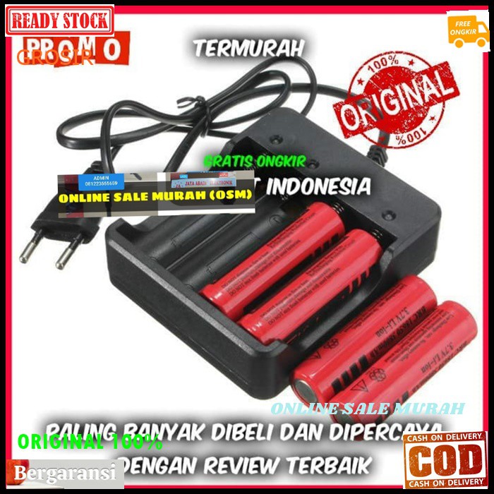 G407 Adaptor baterai cas 18650 3,7V adapter desktop 4 SLOT ORI 100% port baterry charger battery batu batere vape vapor powerbank DLL travel cas casan baterry batre dual universal multi original  BISA SEGALA JENIS BATERAI 18650 3,7V  Input : 100-240V / AC