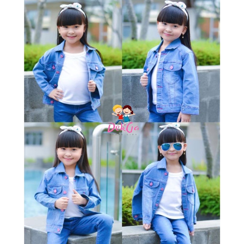 JAKET JEANS ANAK 2TH-12TH (PINK)