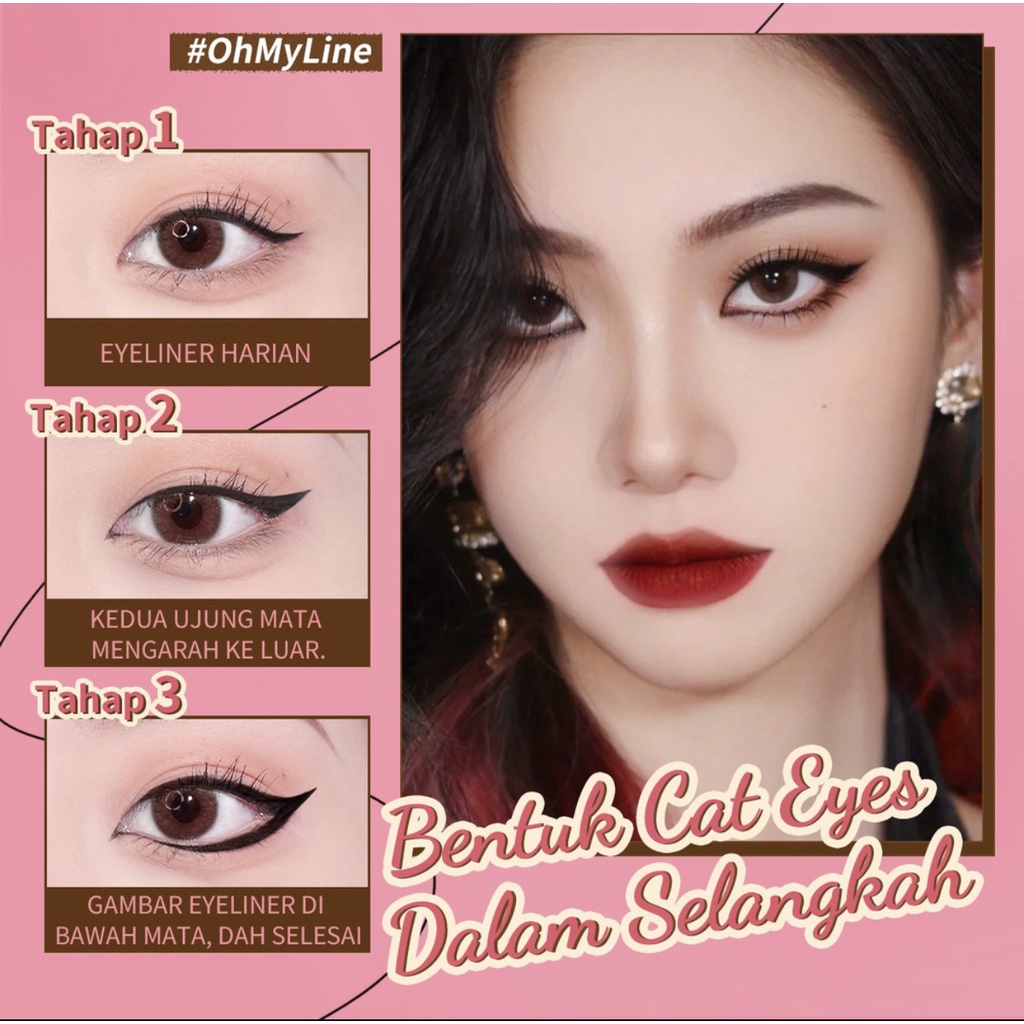 PINKFLASH OhMyLine Liquid Eyeliner Evenly Pigmented Long Lasting Waterproof Black