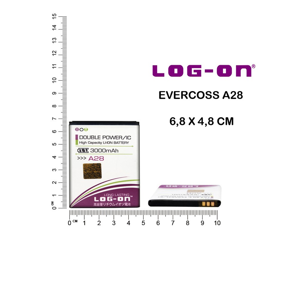 BATERAI EVERCOSS A28 - LOG ON DOUBLE POWER BATTERY BATRE