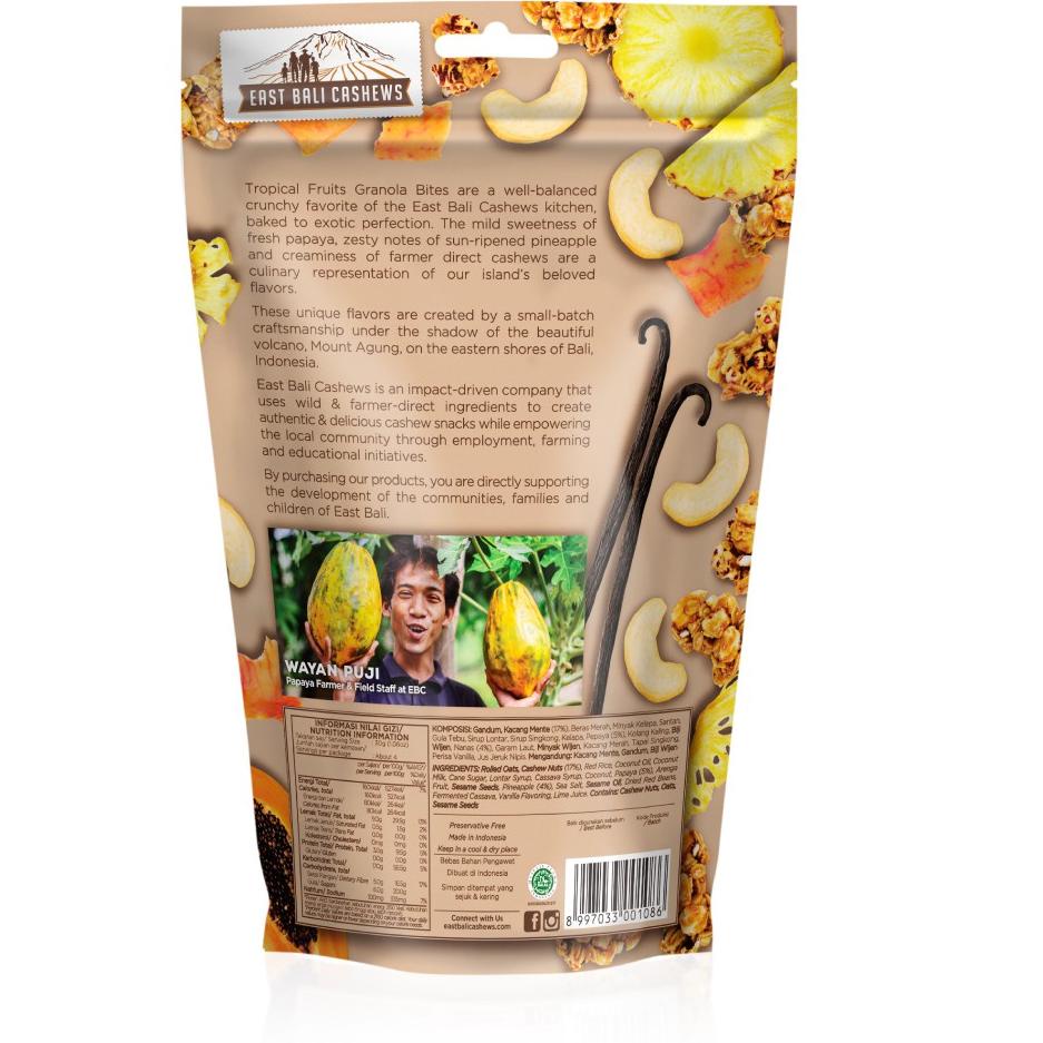 

㍐ Granola Bites Tropical Fruits 125g - Granola dengan Nanas dan Pepaya ||QR7JP Ready