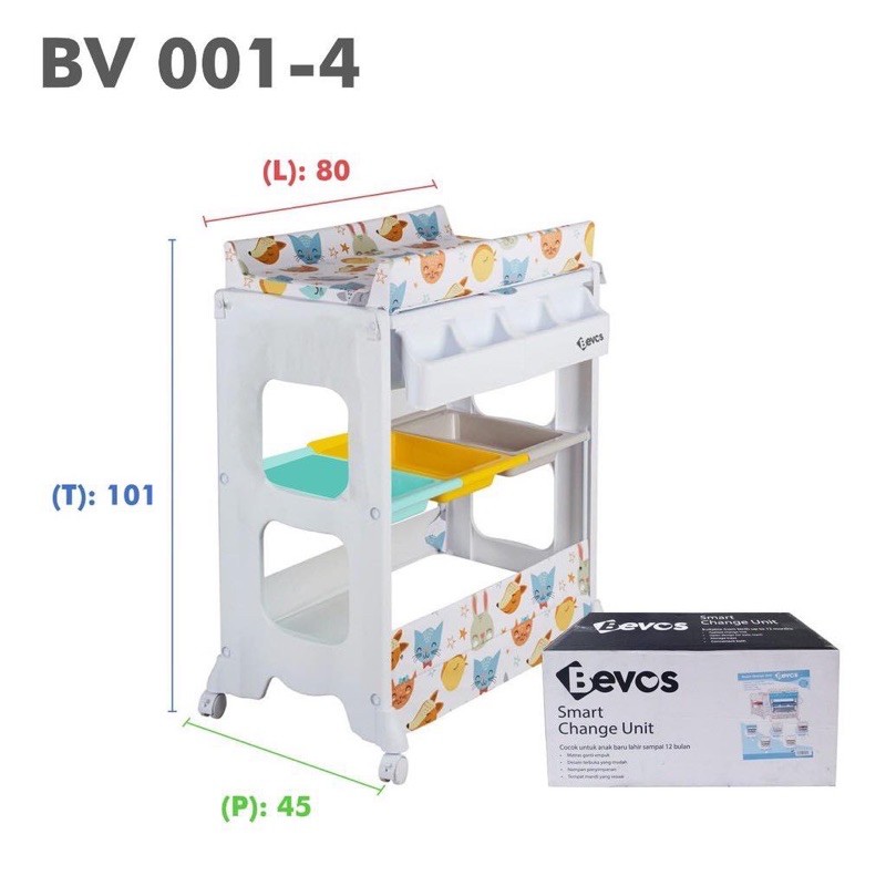 BEVOS 2in1 BABY BATH &amp; CHANGING STATION BABY TAFEL