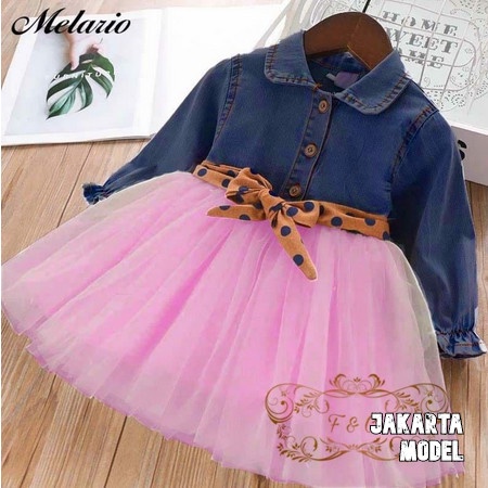 Baju Dress Pesta Anak Perempuan Usia 3 4 5 6 7 8 TH Import Korean Style Modern Murah Trend asa Kini 
