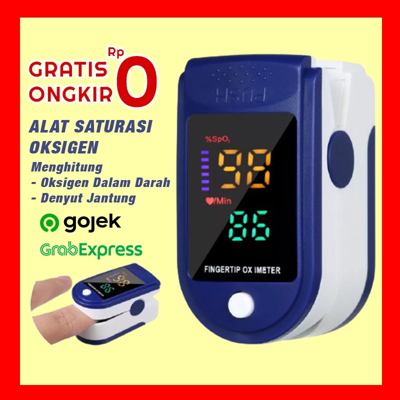 Alat Saturasi Oksigen Oximeter Pulse Oksimeter Flowmeter Oksigen LK88 Ukur Saturasi Oksigen Darah