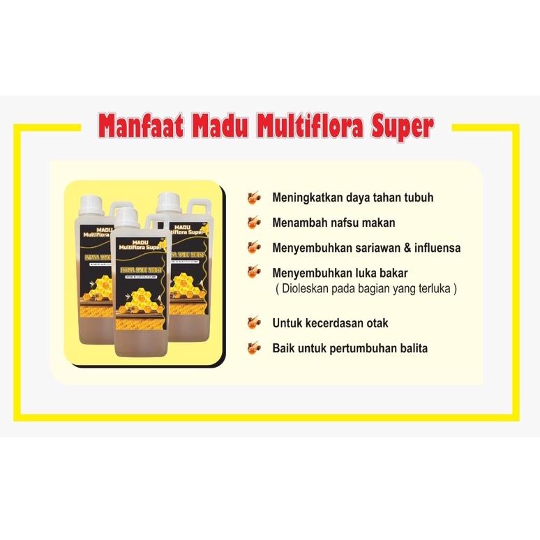 

(PROMO RGL57) Madu Multiflora super 1kg | raw honey | grade A 100% murni ⋆