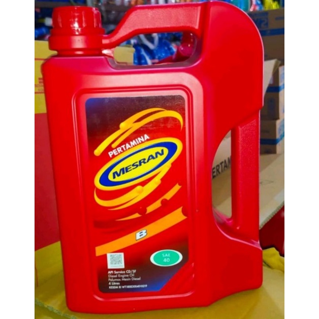 Jual Oli Mesran B 40 4 Liter 4lt Oli Pertamina Mesran B Sae 40 Api ...