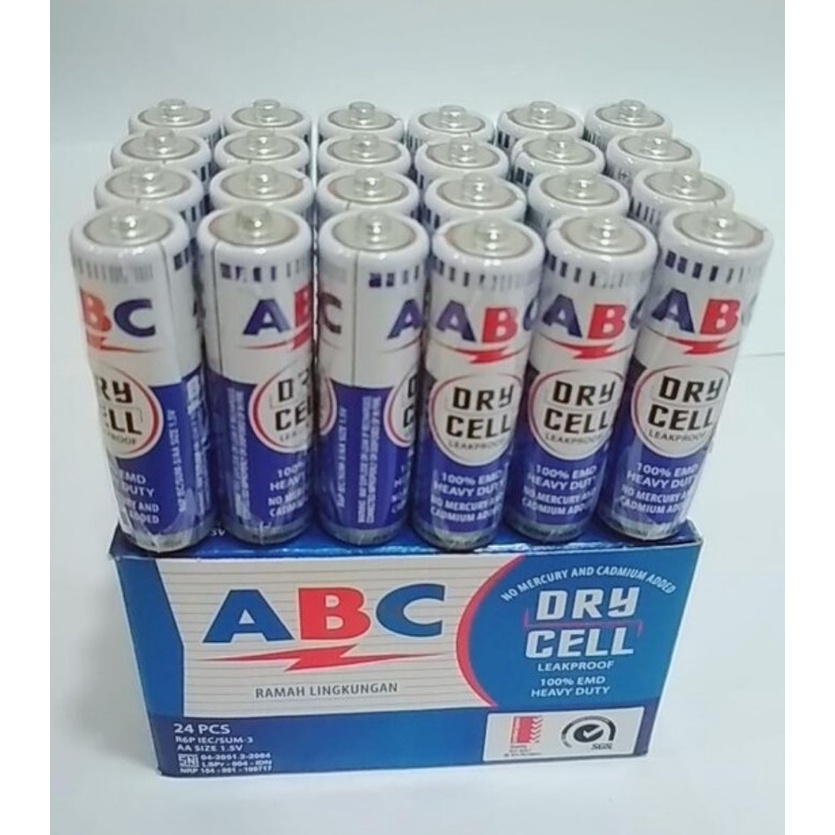 BATERAI BATRAI ABC BIRU A2 A3 AA AAA ANTI BOCOR BATTERY DRY CELL