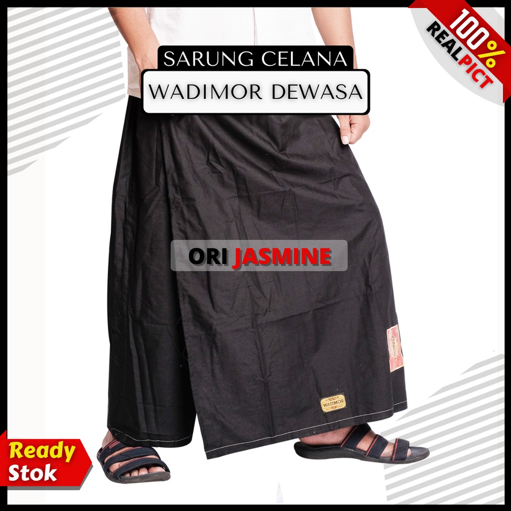 Sarung celana dewasa muslim wadimor jumbo hitam polos pria murah