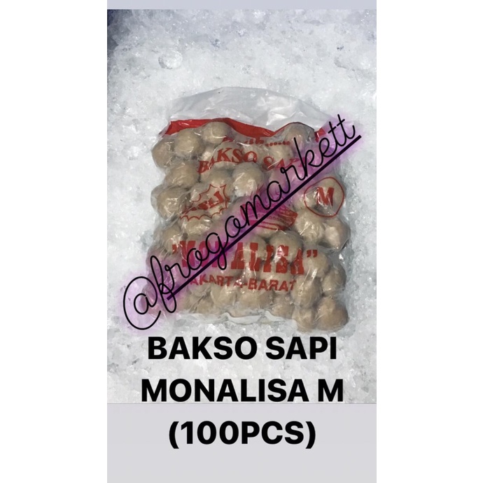

MAKANAN BEKU / BAKSO SAPI MONALISA M (100PCS) NON COD