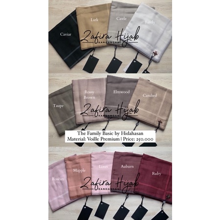 The Family Basic by Hidahasan HH Premium Voille - Hidahasan - The Family Basic - Hijab segiempat