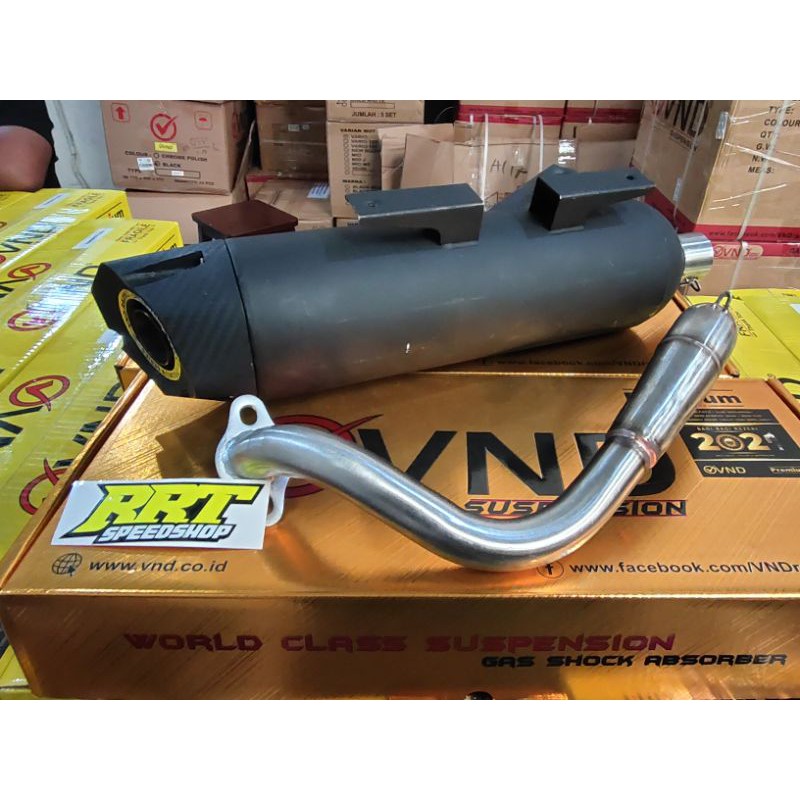 NEW KNALPOT VND BLACK  CARBON STD RACING AK 777 B1 BEAT SCOOPY VARIO GENIO