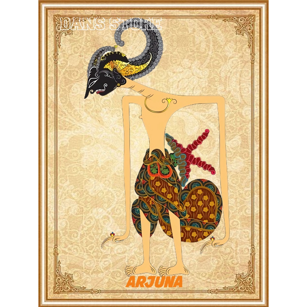 Jual Poster Wayang Kulit Arjuna Hiasan Dinding Sebagai Pajangan Atau Wall Decor Shopee Indonesia 9486