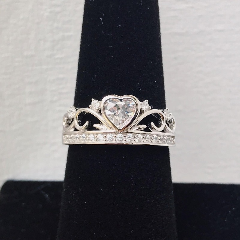 [Ready Stock]New Inlaid Heart-Shaped Moissanite Ring Fashion