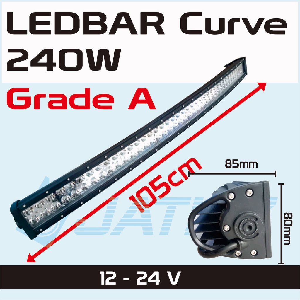 Lampu LED Bar Offroad 240w 105cm Curve LED 240 Watt Lengkung