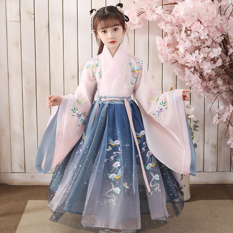 China's children's tiling, Chinese style, Tang style fairy, elegant children's voice, skirt, summer