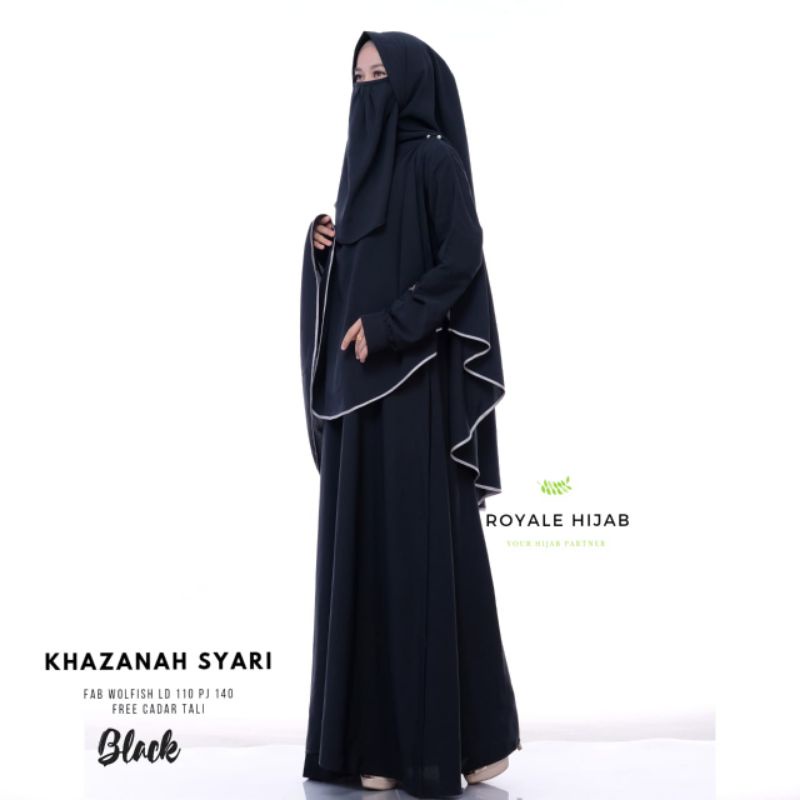 Gamis Khazanah Syari Gamis Set Khimar Plus Cadar Gamis Set Wolfis Busui By Royale