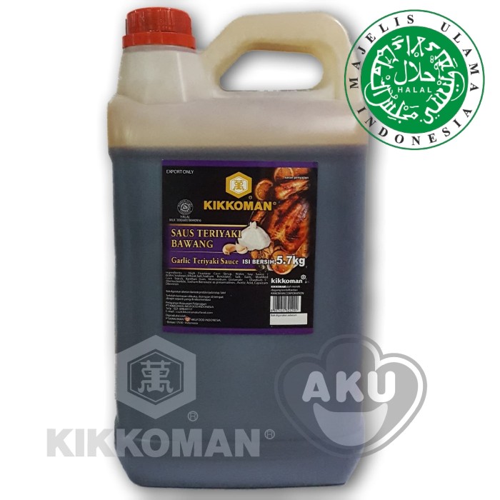 

Spesial Promo - Kikkoman Garlic Teriyaki Sauce/ Saus Garlic Teriyaki Halal 5.7 Kg