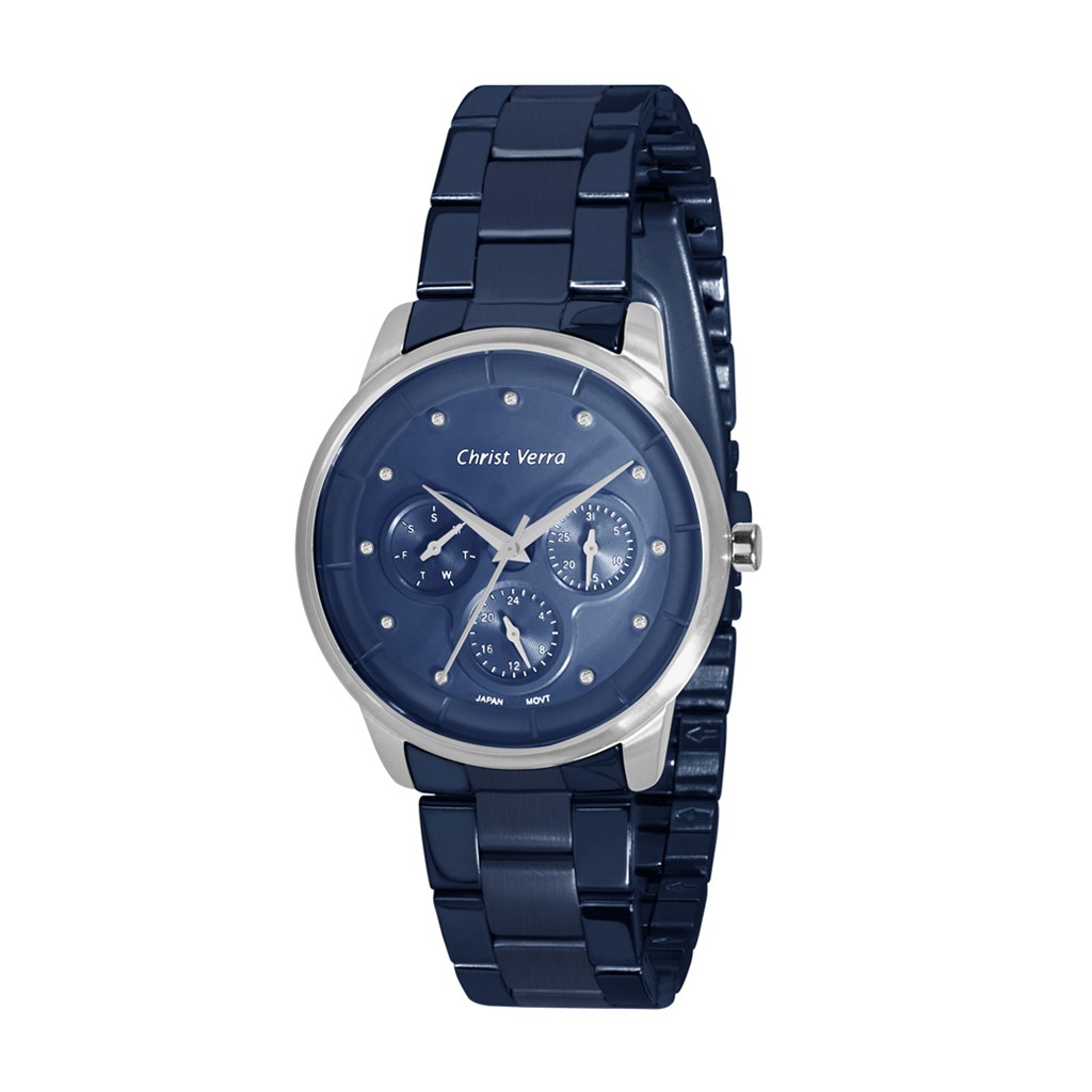 Jam Tangan Wanita Tali Rantai Christ Verra CV 21102L-1F BLU