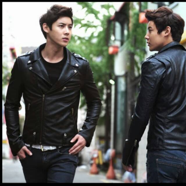 JAKET KULIT RAMONES, JAKET KULIT MURAH, JAKET MOTOR, JAKET KOREAN STYLE, JAKET ORI CROWS DENIM, SK44