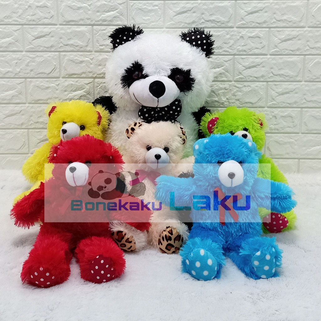 Boneka Teddy Bear Hitam Putih XL Beranak 5