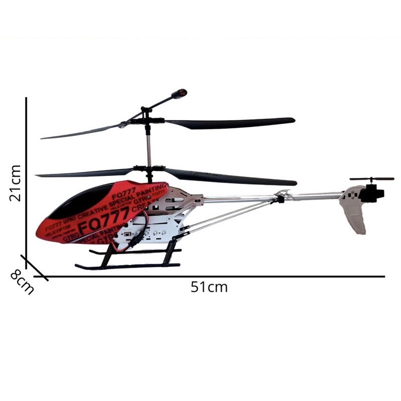 JUMBO 45cm remote control helicopter 3,5 M207 FQ 777 RC pesawat metal gyro besi plane