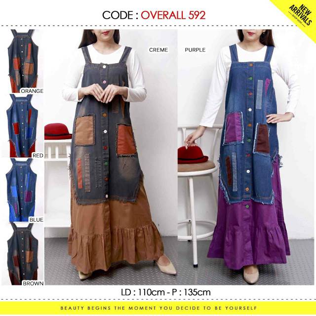 PAKAIAN MUSLIM WANITA KODOK WEARPACK OVERAL MASA KINI