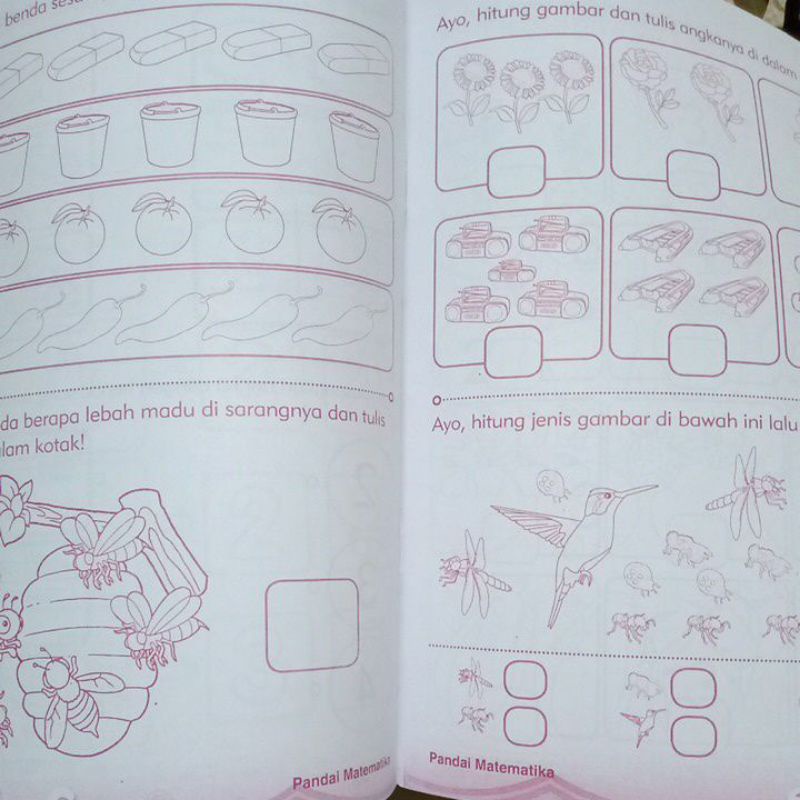Buku Anak Belajar Membaca/Menulis/Huruf/Kata/ Bilangan arab