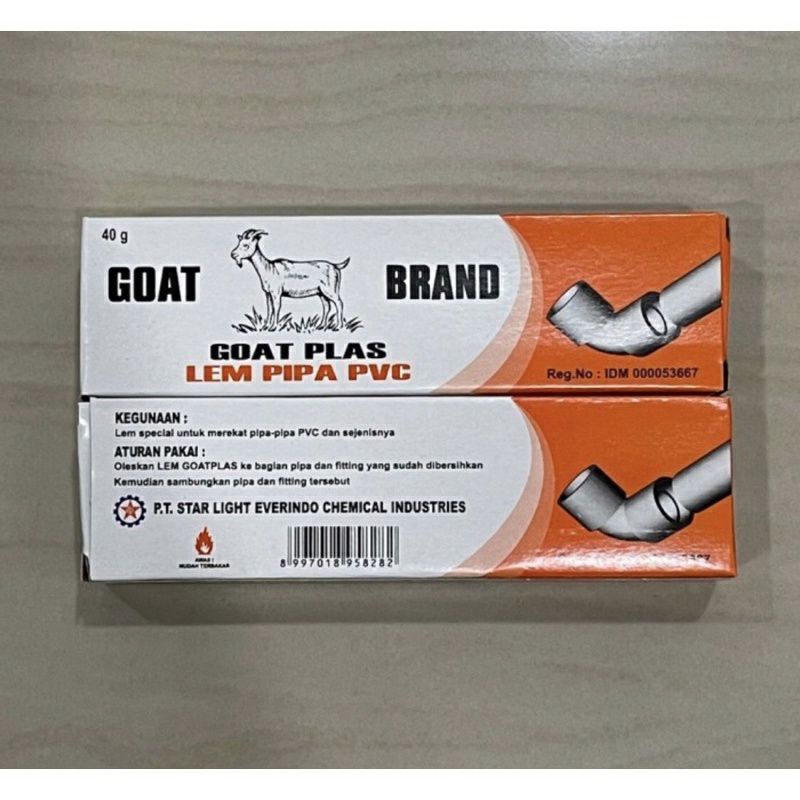 Lem pipa PVC kambing 40gram / Lem pipa odol