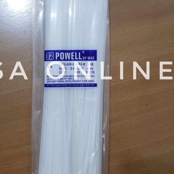 

➯ POWELL KABEL TIES KABEL TIS 30CM 300x3.6mm - Putih ➽