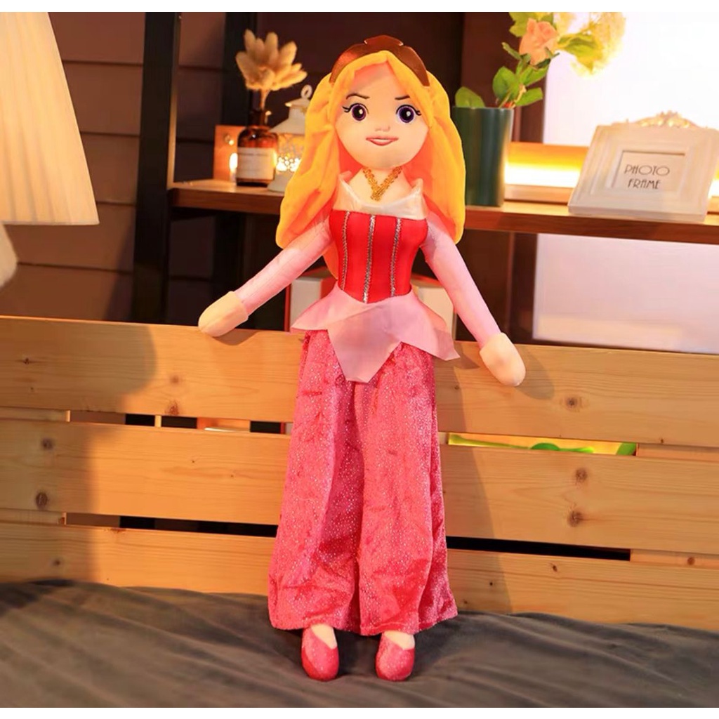 BONEKA KARAKTER PRINCESS PUTRI BELLE AURORA CINDERELLA ARIEL SNOW WHITE RAPUNZEL IMPOR LEMBUT