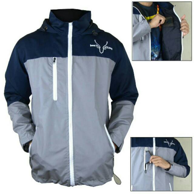 Jaket Hoodie Waterproof Pria Wanita Original Boot Loop | Jaket Taslan Gunung Cowok Cewek Premium