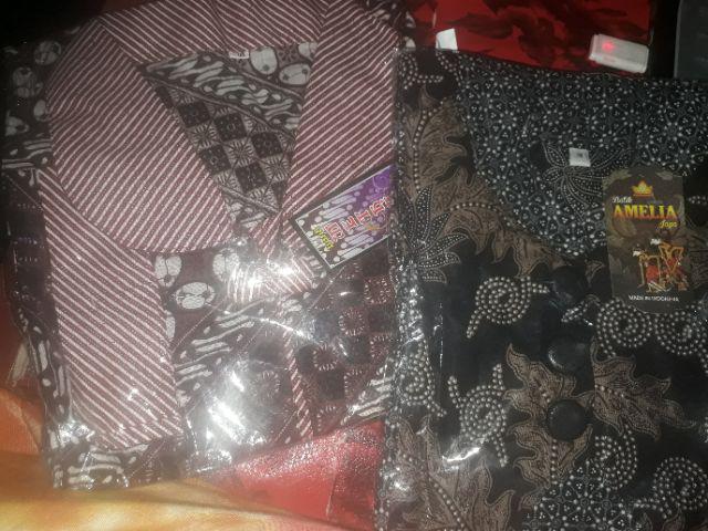 Blouse Collata Batik Sogan Muslim Baju Kerja Kantoran Formal Blus Casual Seragaman